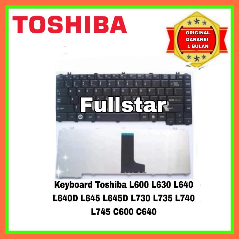 Keyboard ORIGINAL Toshiba Satellite L730 L735 L740 L745 Hitam 