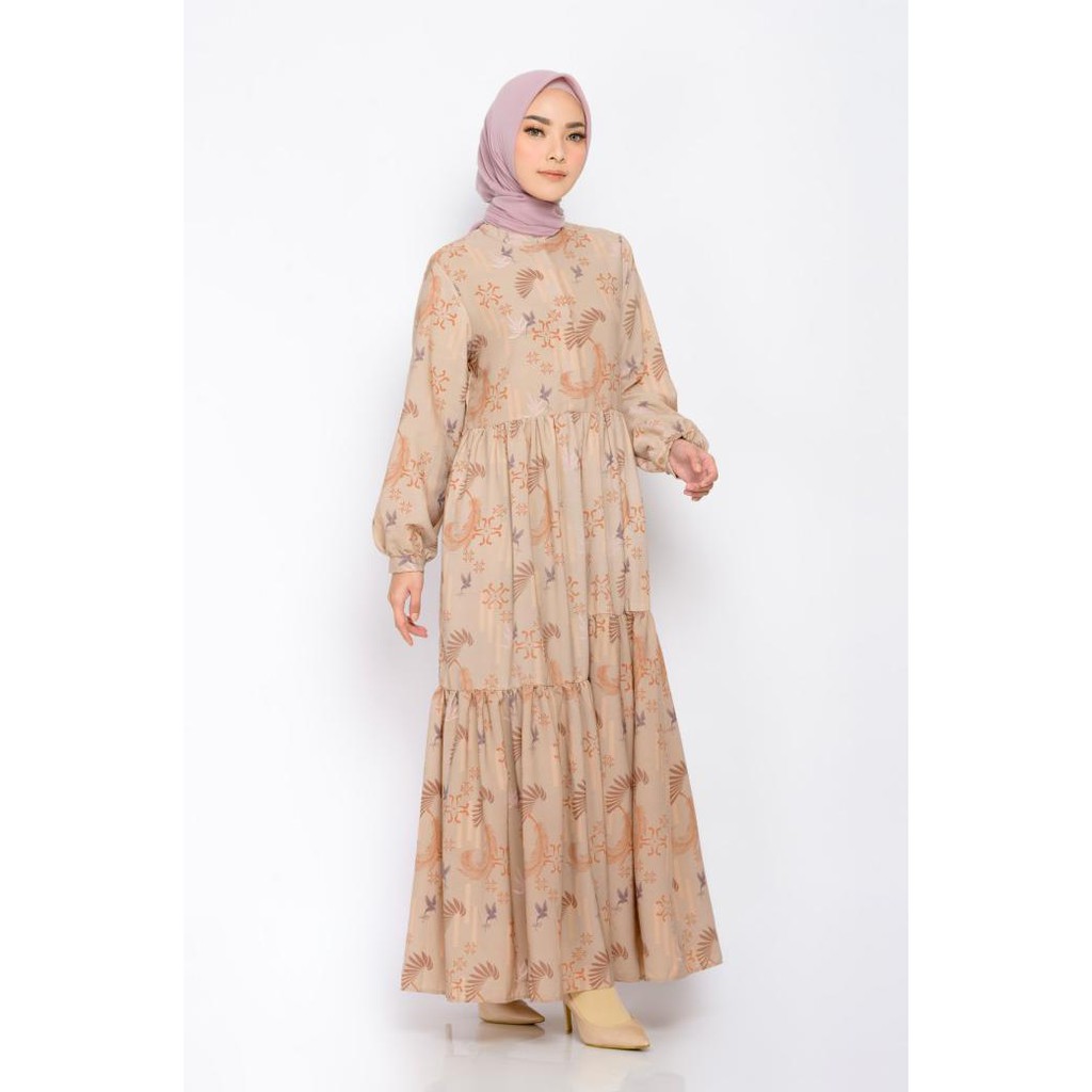 Ready Zm Zaskia Mecca - Farra Dusty Pink Dress - Edisi Cendrawasih - L