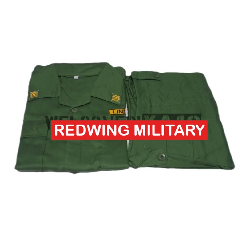 Baju Setelan PDL Linmas Hijau / Seragam PDL Linmas / Seragam Hansip