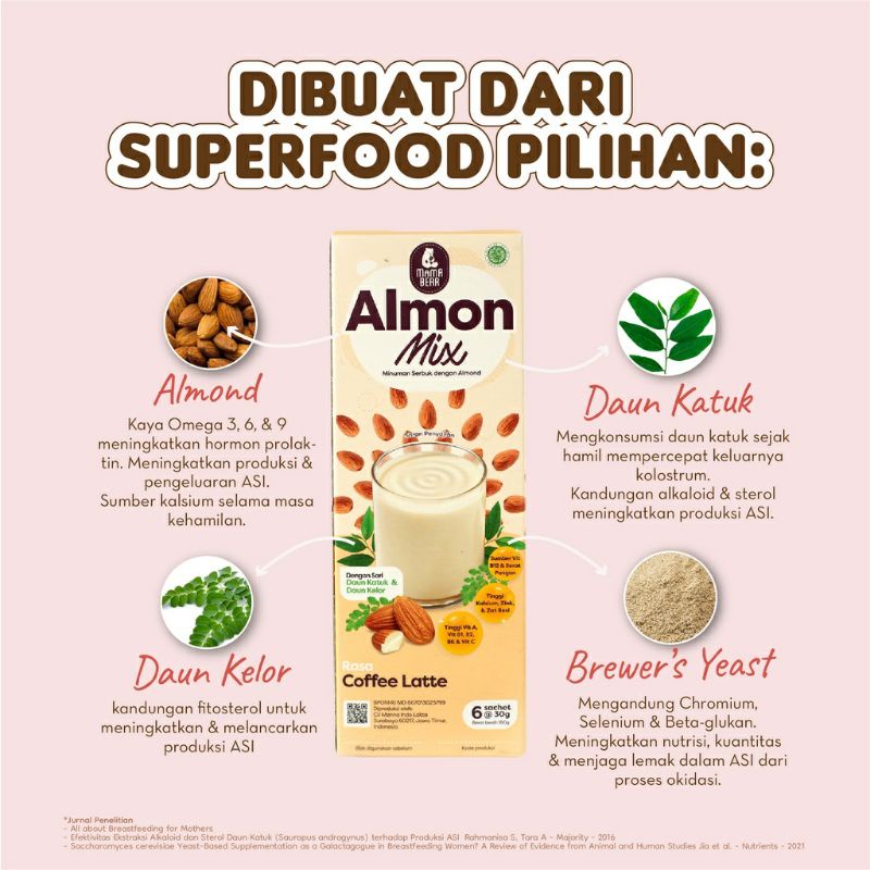 Pelancar Asi Almon Mix Mama Bear / Asi Booster Mama Bear / Banjir Asi Almon / Mama Bear Almon Mix / Mama Bear Almond Susu Daun Katuk