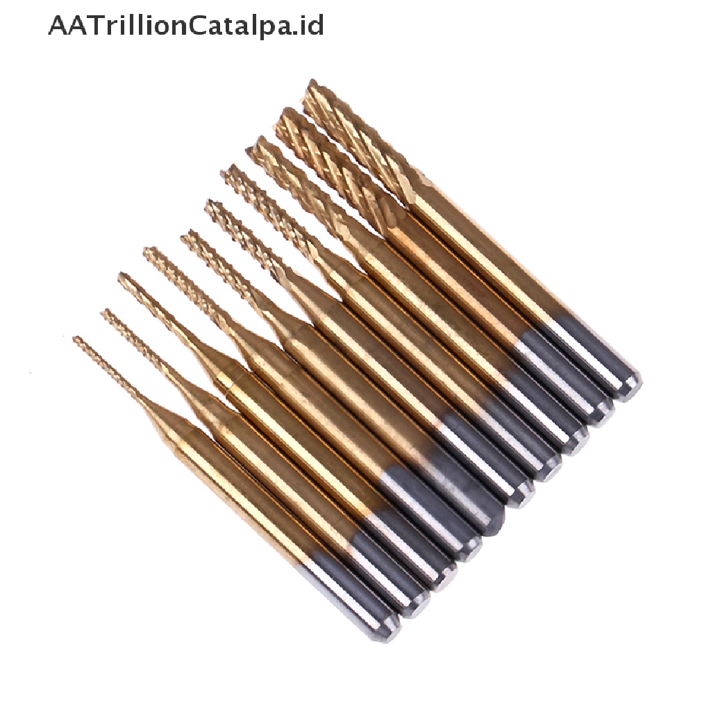 (AATrillionCatalpa) 10pcs / Set Mata Bor PCB CNC 1 / 8 &quot;0.8-3.175mm