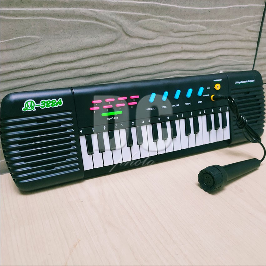 Mainan Electronic Keyboard Mic Nyala Bisa Musik Lagu Piano