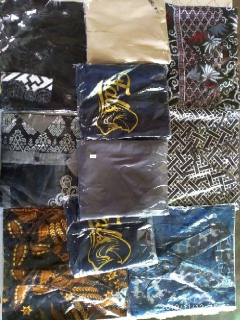 Aneka Batik Hrb026 Kenongo Hem Pendek Padi Pekalongan M L Xl Batik Pria Murah Modern Grosir