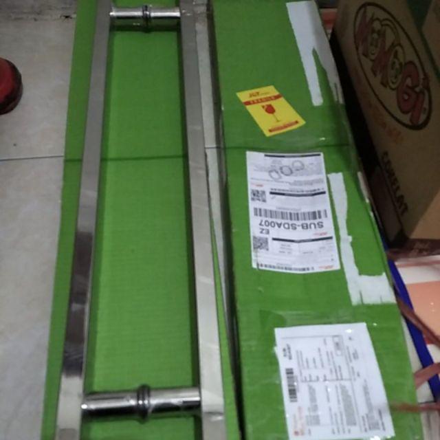 Handle Pintu Kaca Stainless-pegangan Tarikan Pintu Model Pipa Dan Holo Ukuran 50-60-80cm