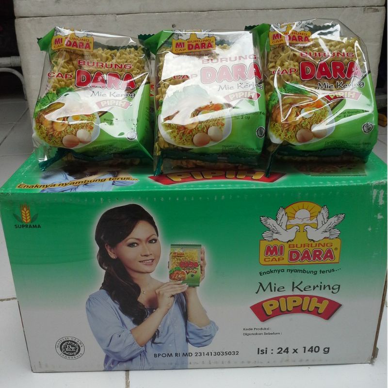 

Mie Cap Burung Dara Mie Kering Pipih 140gr 3pcs