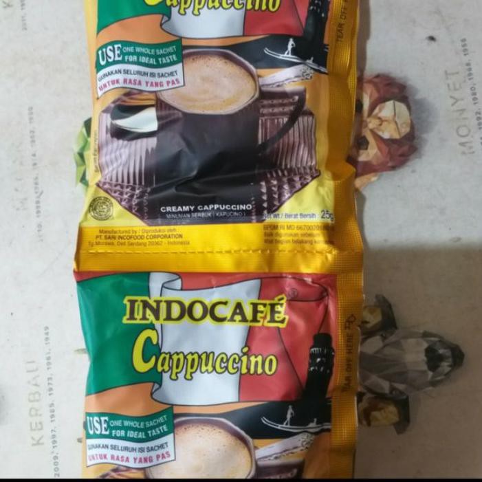 

Dapatkan Segera 【 Indocafe Cappucino Coffee Instant Renceng isi 10 pcs sachet x 25gr Grosir Ready,,,