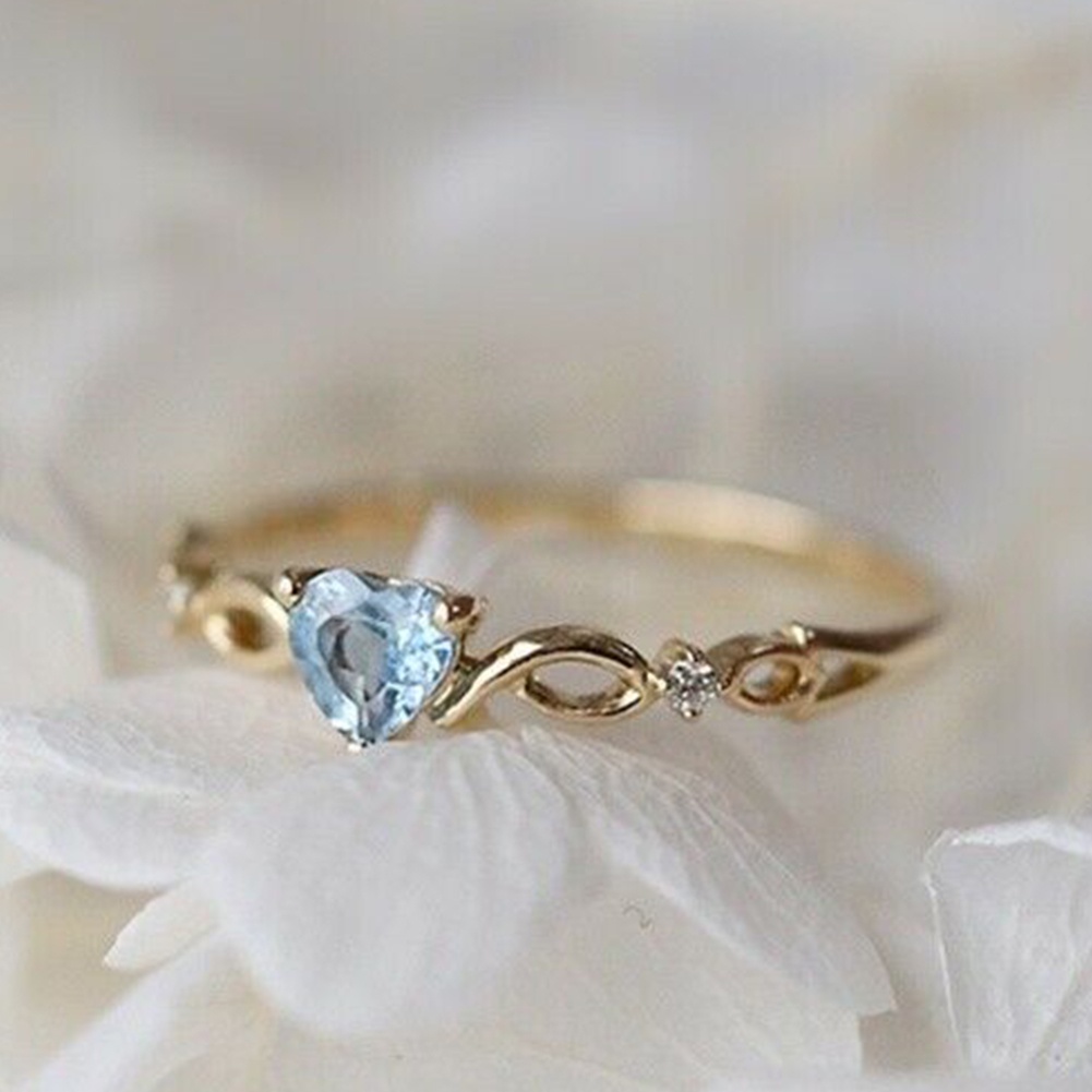 Hu Hu Hu Hu Hu Alat Bantu Pasang Kacamata♡ Cincin Wanita Desain Hati Hollow Hias Cubic Zirconia Untuk Pernikahanhadiah