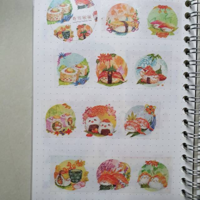 

sushi washi tape sample for scrapbook and journal ( per meter )