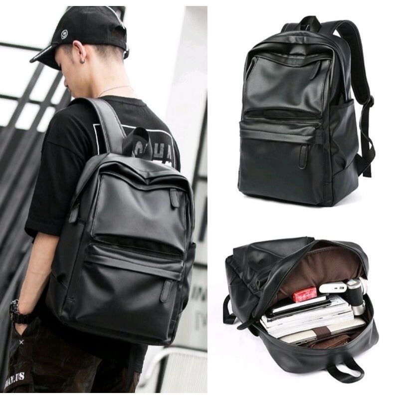 Tas ransel pria tas cowok tas punggung tas kulit tas travel tas backpack cowok