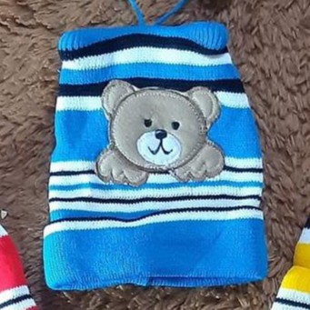 Wiedy Topi bayi rajut bear / motif