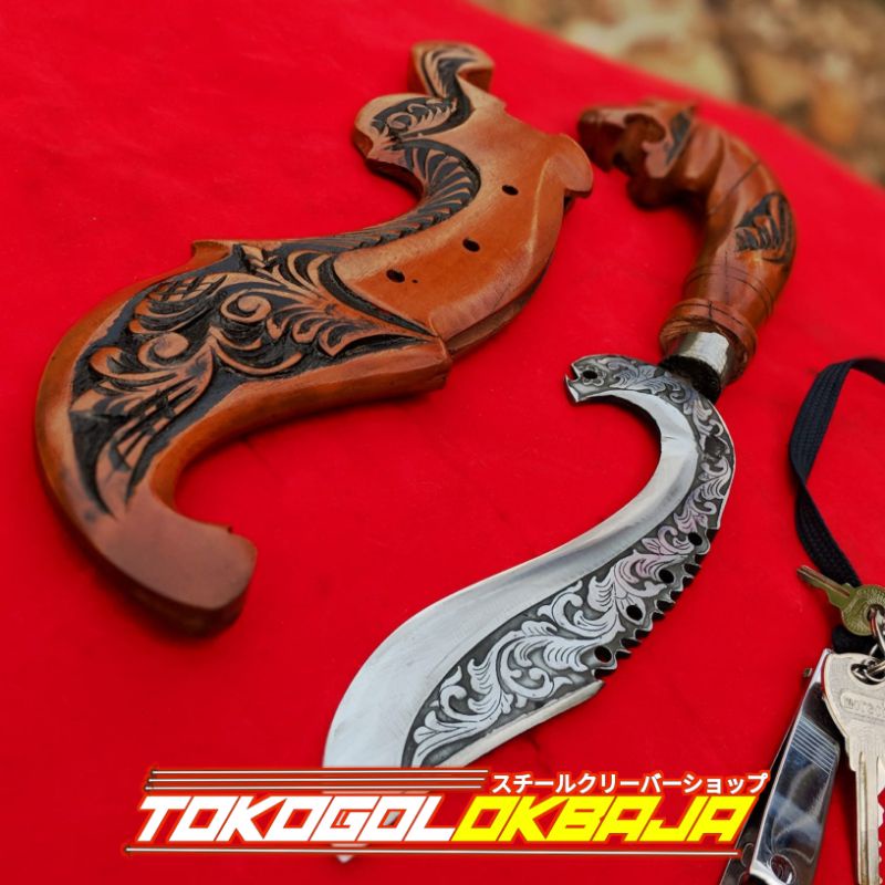 

PISAU KUJ4NG MOTIF ETCHING BATIK UKIR MACAN SIAP PAKAI
