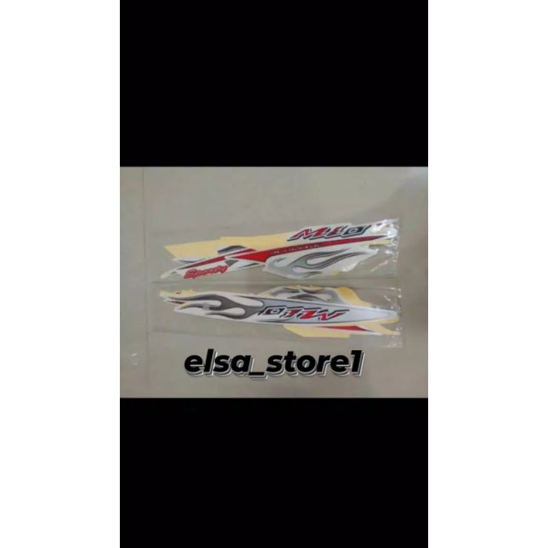 Striping mio sporty 2007 - 2008, warna putih - silver - merah