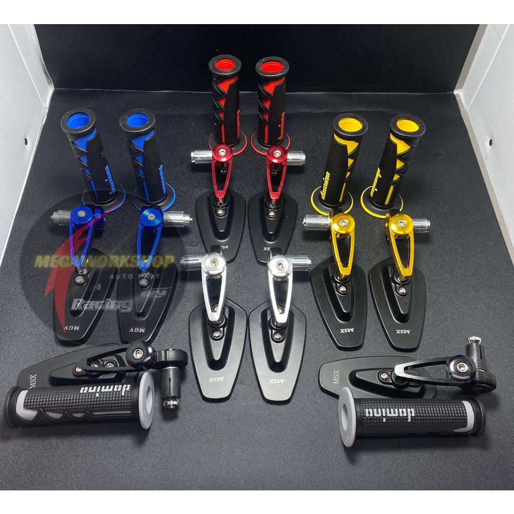 Spion Jalu Oval Plus Handgrip Domino Shark [Universal] Nmax,Aerox,Pcx,Vario,Beat,Mio Dll-6