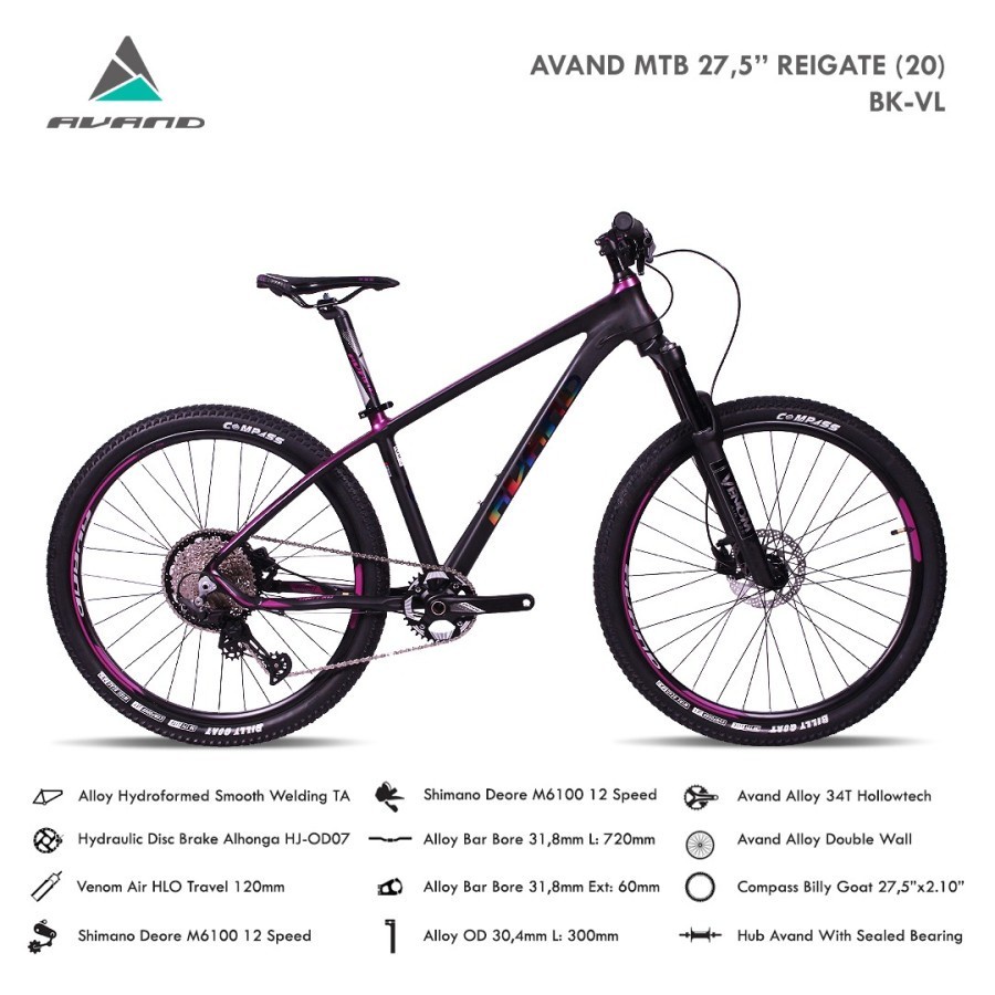 Sepeda Gunung MTB Avand Reigate 27,5 Inch 12 Speed Garansi Original SNI Termurah-2
