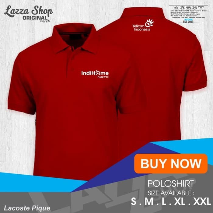 Poloshirt Polo Kaos Baju Kerah Indihome Telkom Indonesia Murah