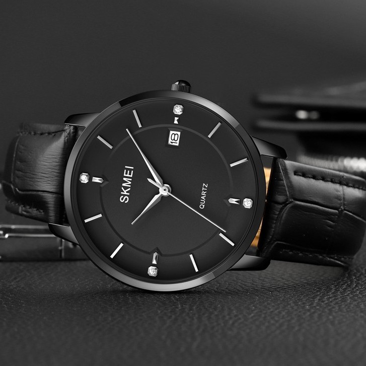 SKMEI 1801 Jam Tangan Pria Wanita Analog Model Classic Tali PU Leather MGOS-1