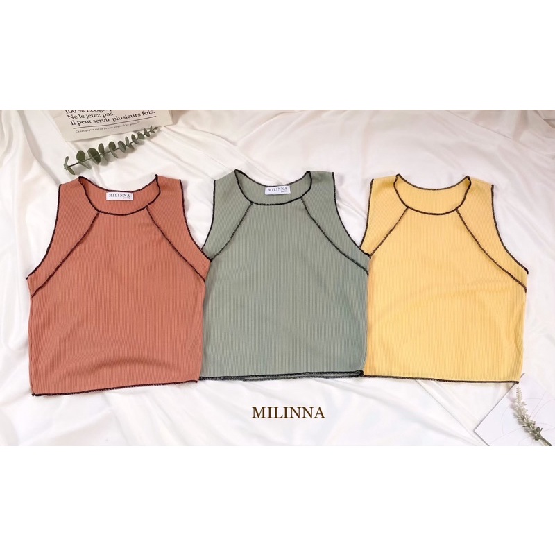 Tank Top Bangkok Milinna / Atasan Kaos Crop Import Bangkok (BJMLNPT86)