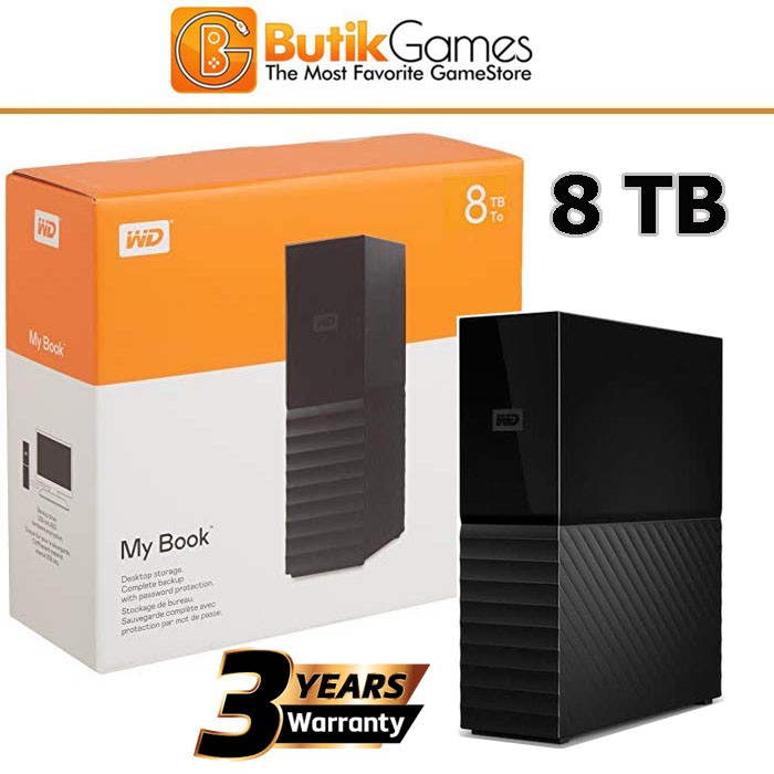 Hdd WD My Book 8TB 8 TB Hard disk External 3.5&quot; inchi Garansi Resmi