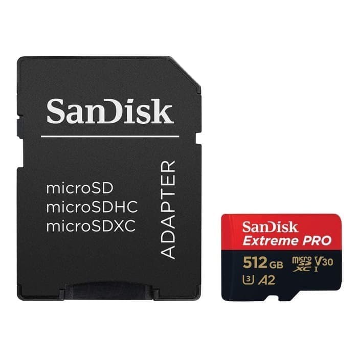 [DGB] SANDISK EXTREME PRO 512GB 4K 170MB/s MICRO SD A2 U3 HIGH SPEED MICROSD RESMI ORI