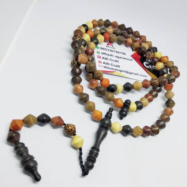 Tasbih Kayu Bertuah Kombinasi 11 Tasbih Muslim Kayu