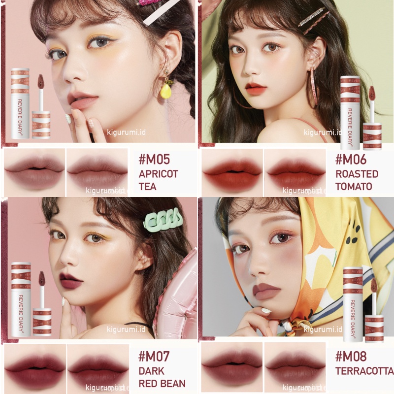 REVERIE DIARY Lip Clay Mud Lipstick Velvet Matte Lipstik 8 Color