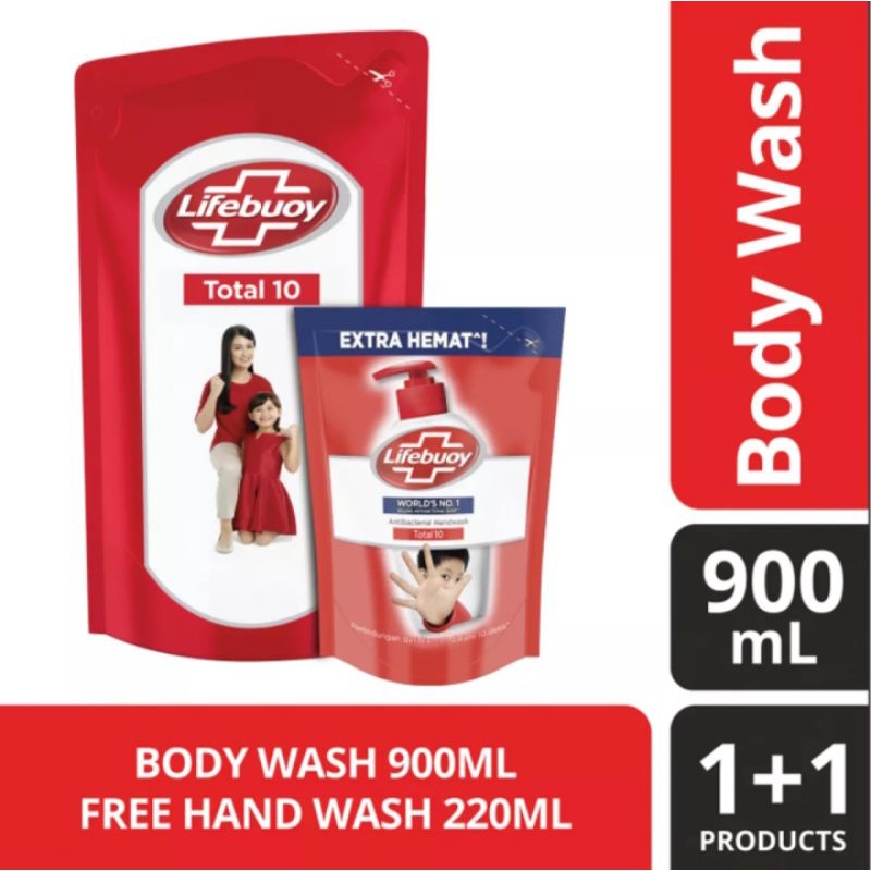 Lifebuoy Body Wash 900ml free hand wash 220ml