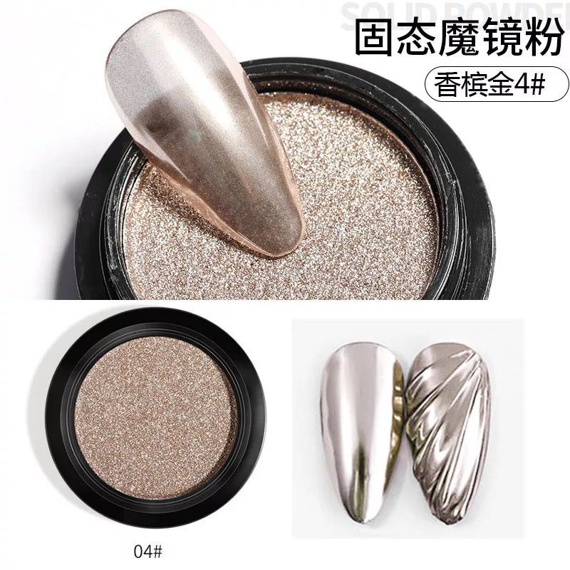 NAIL CHROME POWDER COMPACT JAPAN NAILS STYLE / bubuk chrome gold powder kuku chrome hologram nail