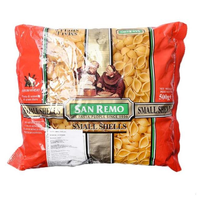 

*Paling Laku* ⇉ San Remo Pasta Small Shell 500gr ブ Banyak Peminat