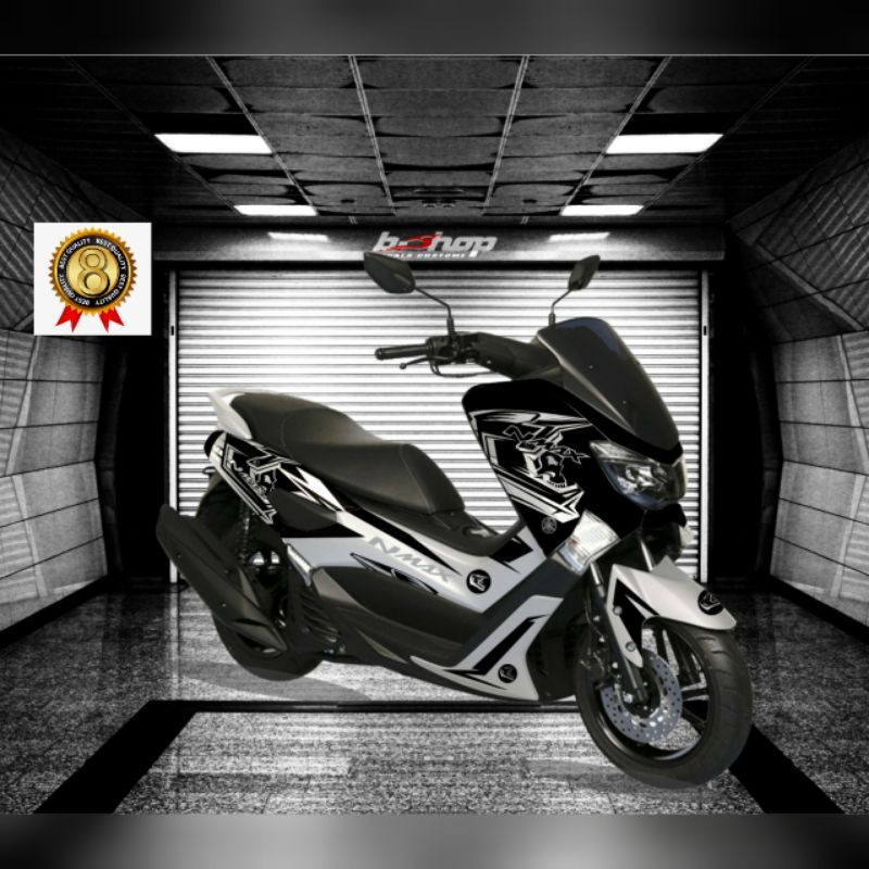 Sticker Decal NMAX 155 full body silver black kode 789