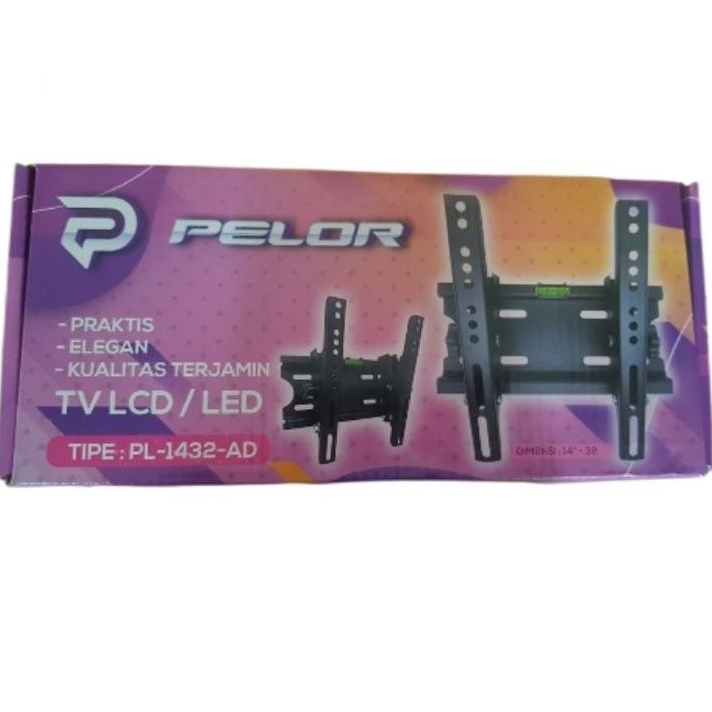 Bracket TV LCD LED VIPER LAVELA PELOR 14&quot;-32&quot; braket dinding tembok mudah dirakit