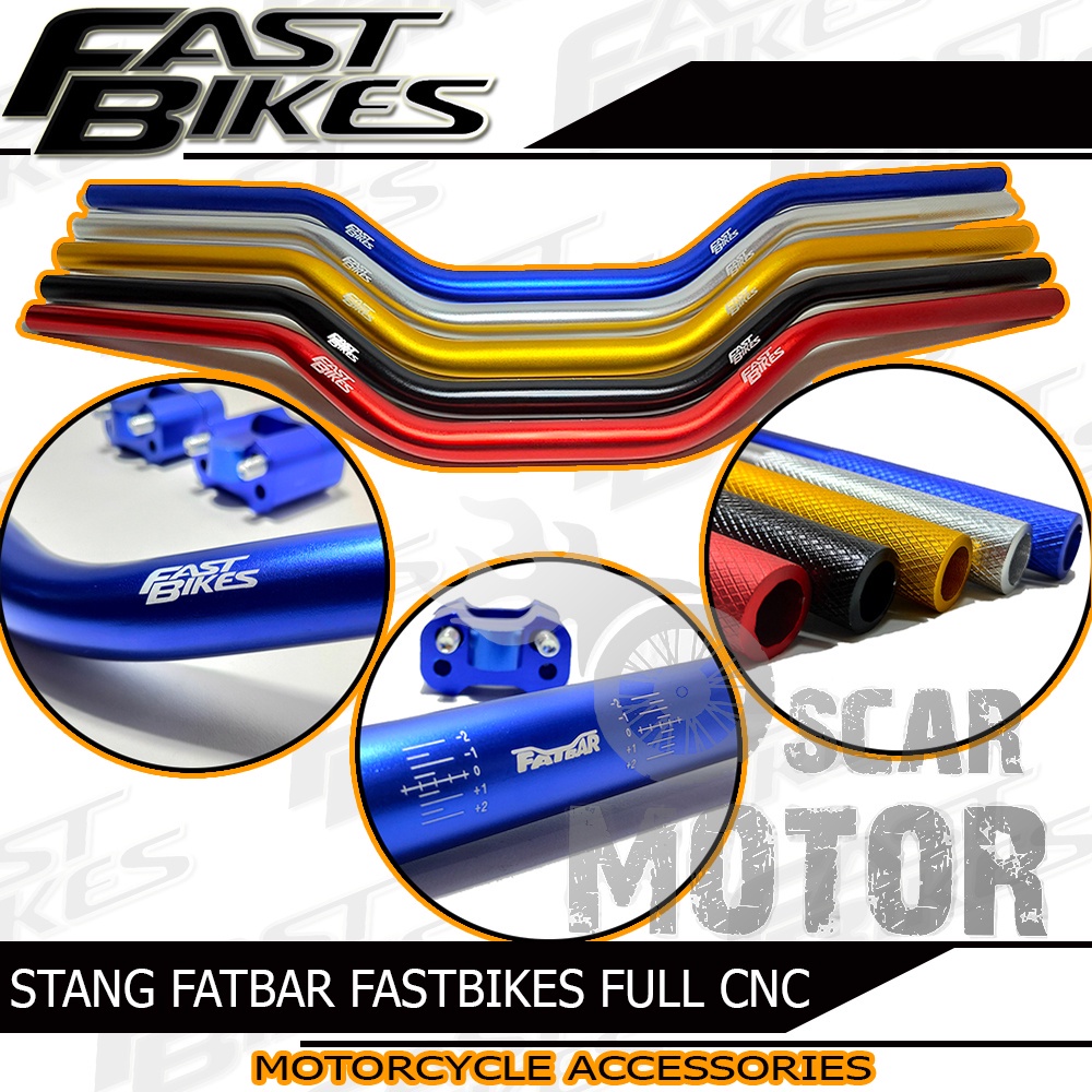 STANG FATBAR FULL SET + RESER LOW CNC FASTBIKES MOTOR KLX N MAX CB150R XRIDE CRF PCX motor