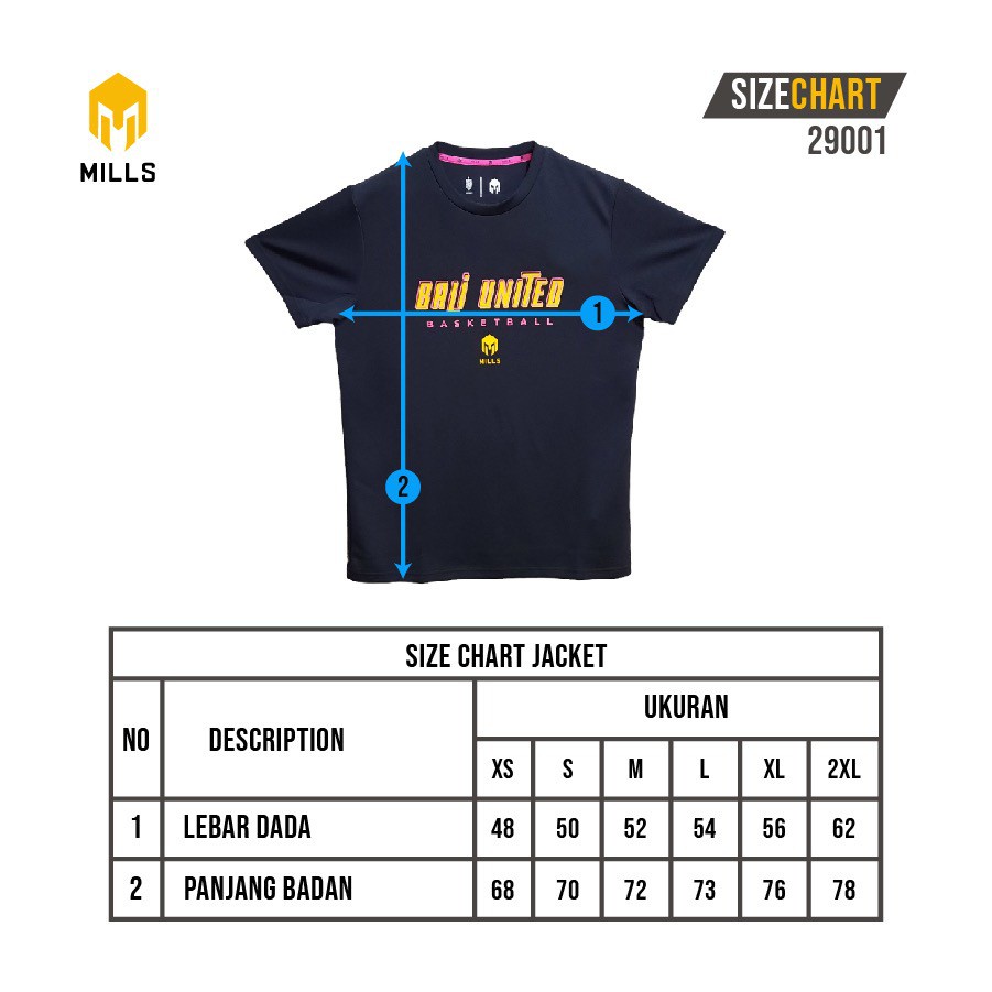 MILLS Bali United Basketball T-Shirt 29001BU Original