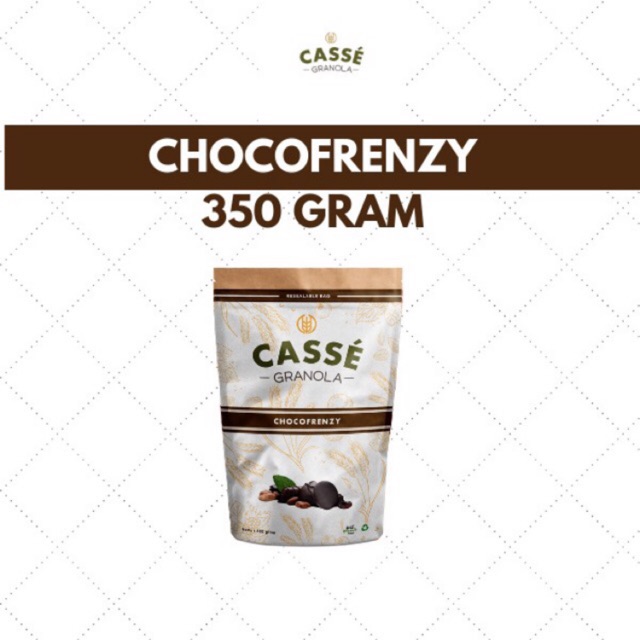 

Chocofrenzy Cassé Granola 350 gram / Family Pack Granola / Snack Keluarga Sehat
