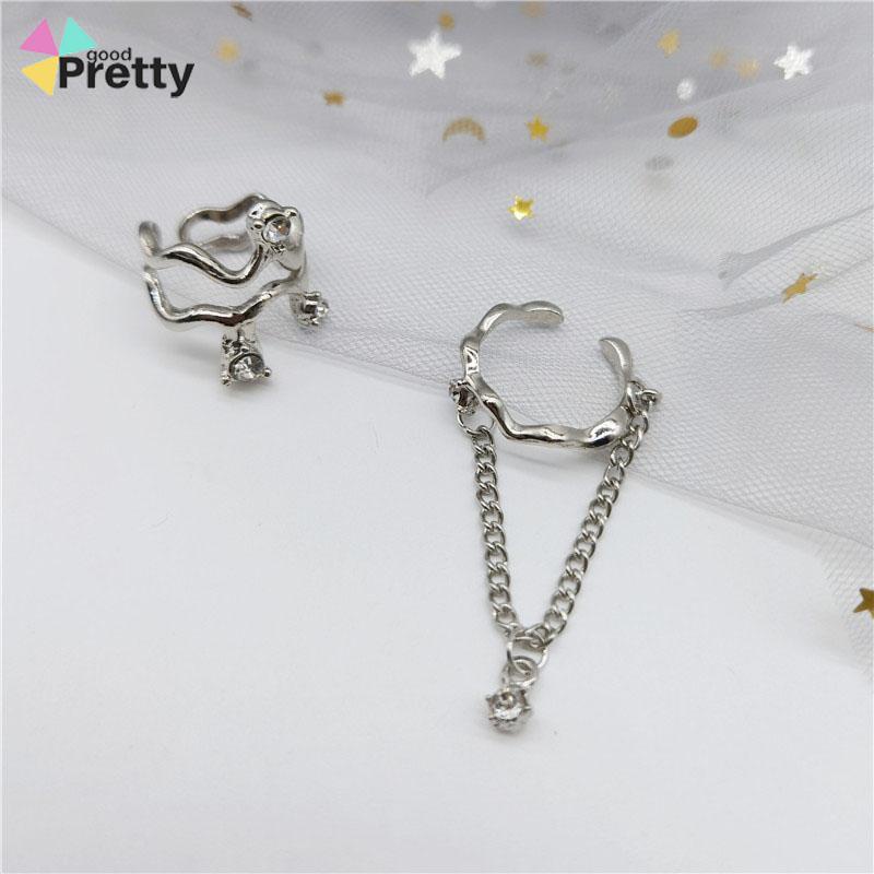 2pcs Cincin Model Gelombang Tidak Teratur Adjustable Untuk Wanita - PD