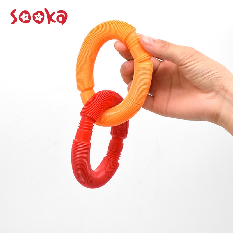 SOOKA Tabung Plastik -Warna Warni POP TABUNG Teleskopik Dapat Dilipat Tabung Mainan Anak SK-GAA1004