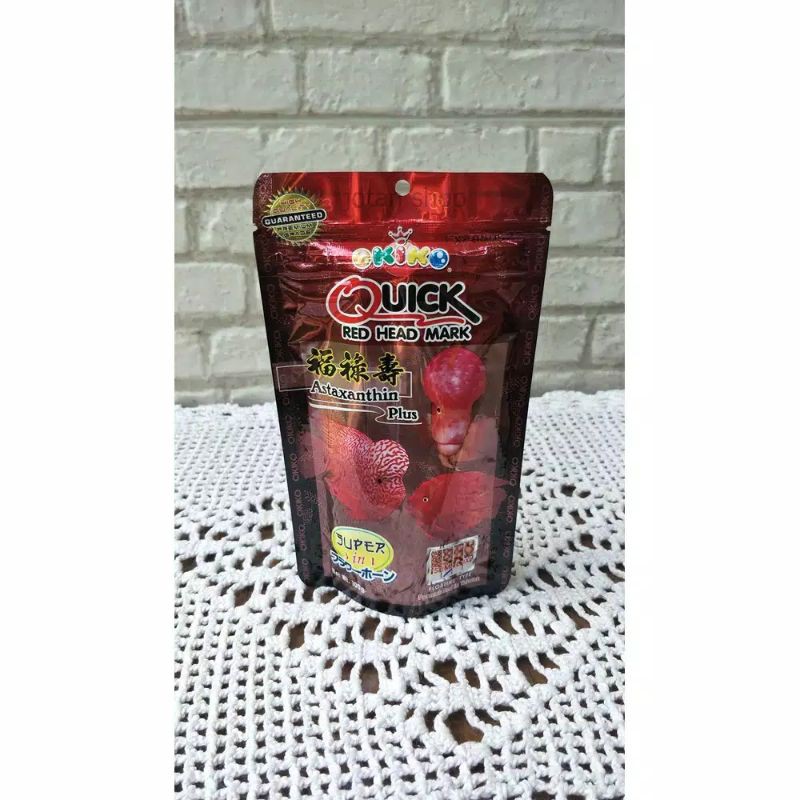 Okiko merah quick red head mark makanan pakan ikan louhan 100gr