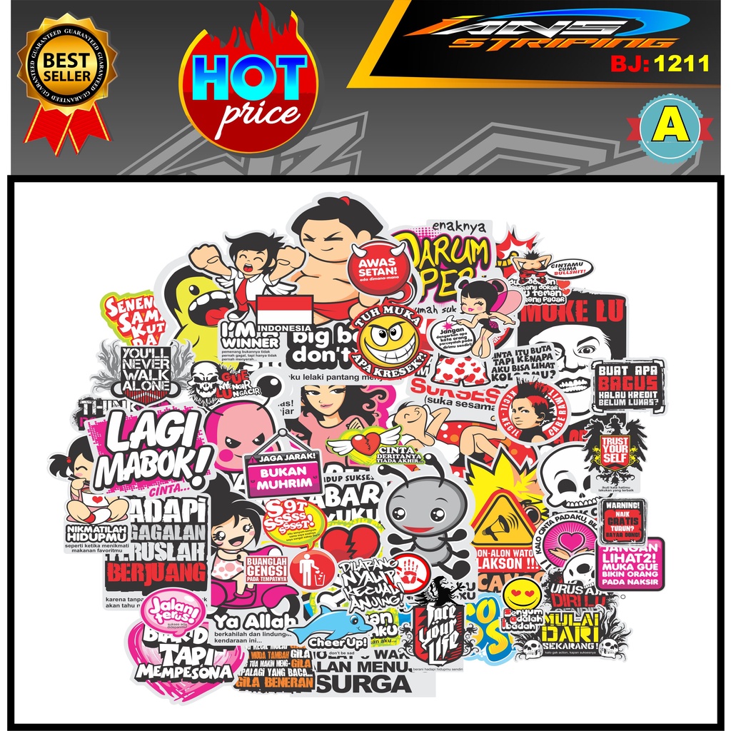 STIKER SEPAKET AESTHETIC UNTUK LAPTOP / STIKER KEREN TERMURAH / STICKER HOLOGRAM