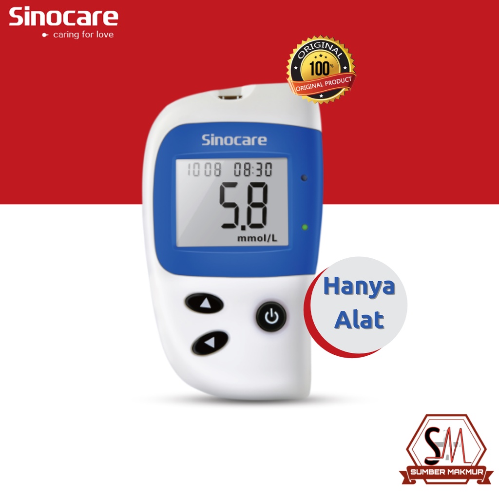 Alat Cek Gula Darah Sinocare Safe-Accu 2 (Hanya Alat)