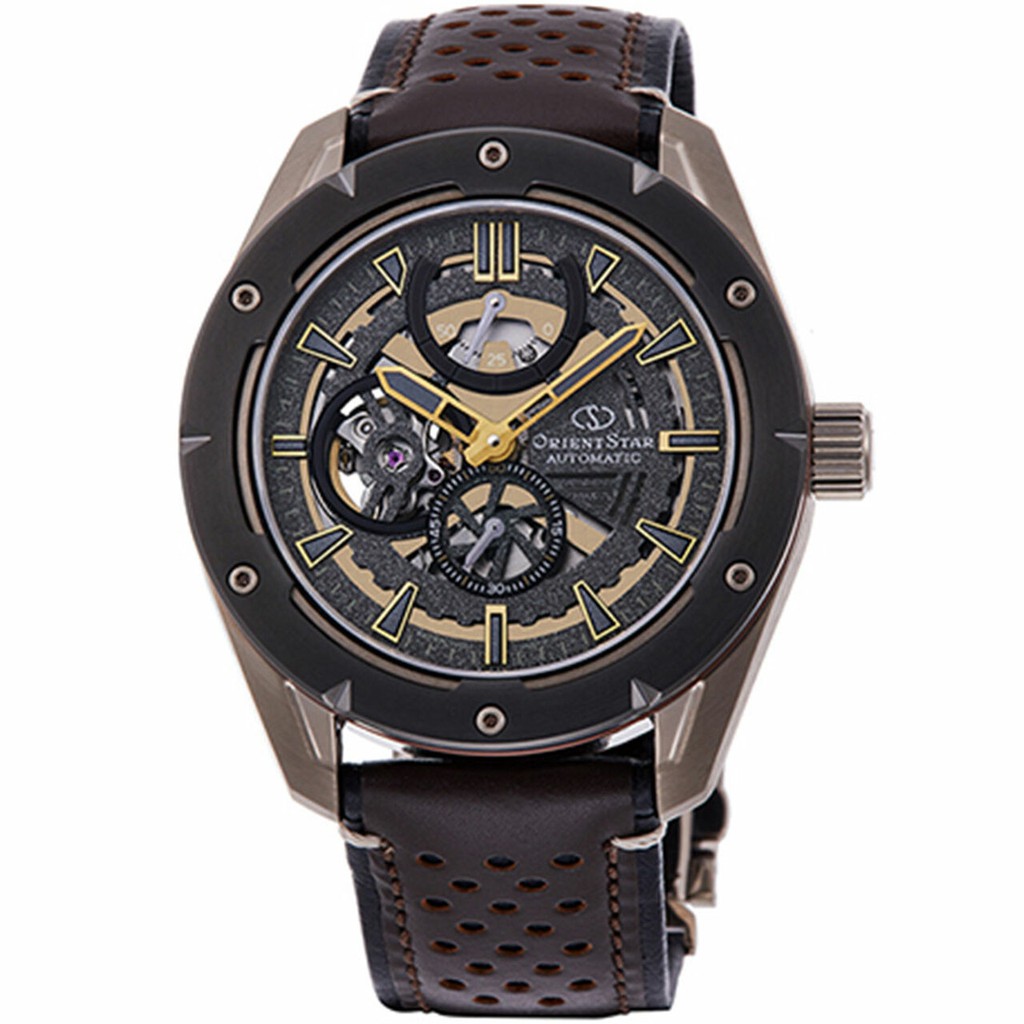 Orient Star RE-AV0A04B00B Jam Tangan Pria Avant Garde Skeleton Automatic 43.2mm Tali Kulit Asli Taha