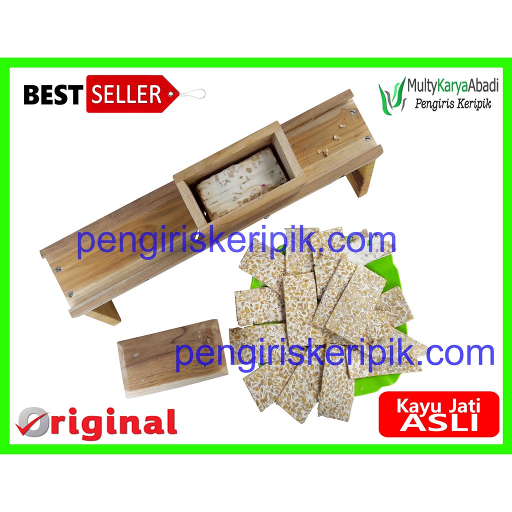 Pemotong Pengiris Keripik Tempe Serbaguna Kayu Jati Bonus Pemotong Pengiris Keripik Tempe Serbaguna Kayu Jati Bonus