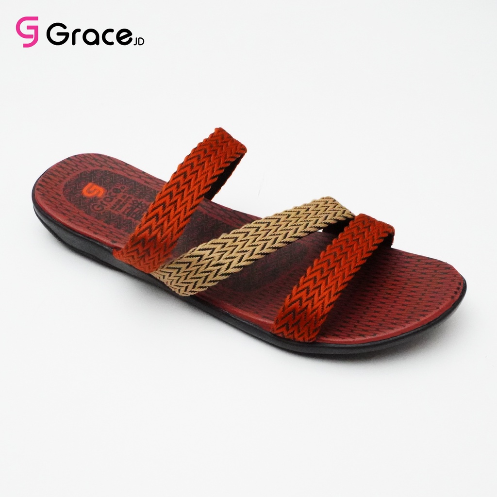 GRACE [RAJUT BAN 3M] Sandal Cewek Turki Selop/ Sandal Selop Wanita Tali 3/ Sandal Selop Rajut Ban 3m