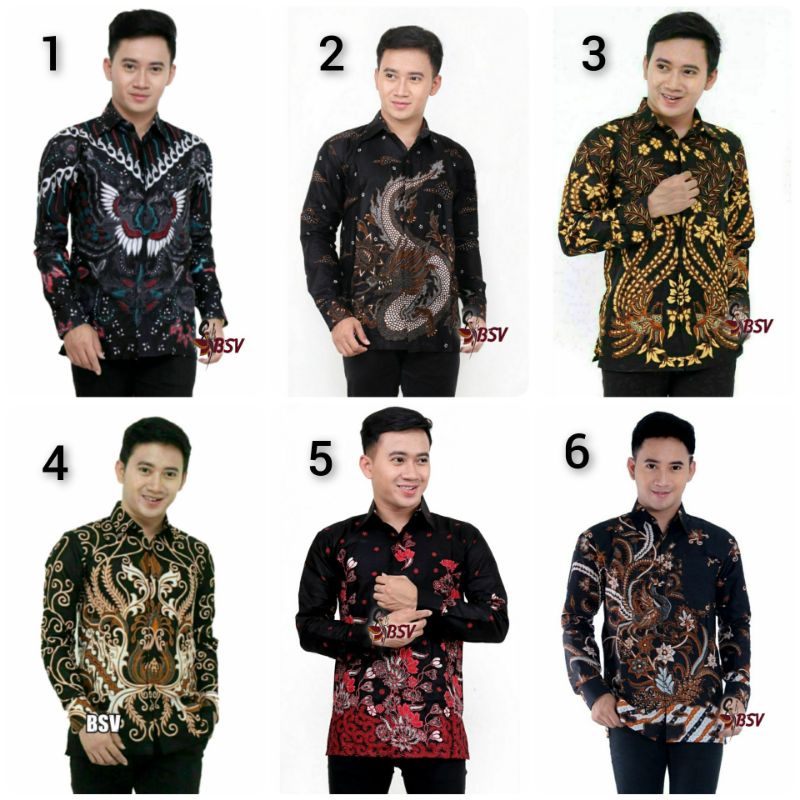 Kemeja batik lengan panjang kemeja pria dewasa batik pekalongan kemeja reguler M L XL