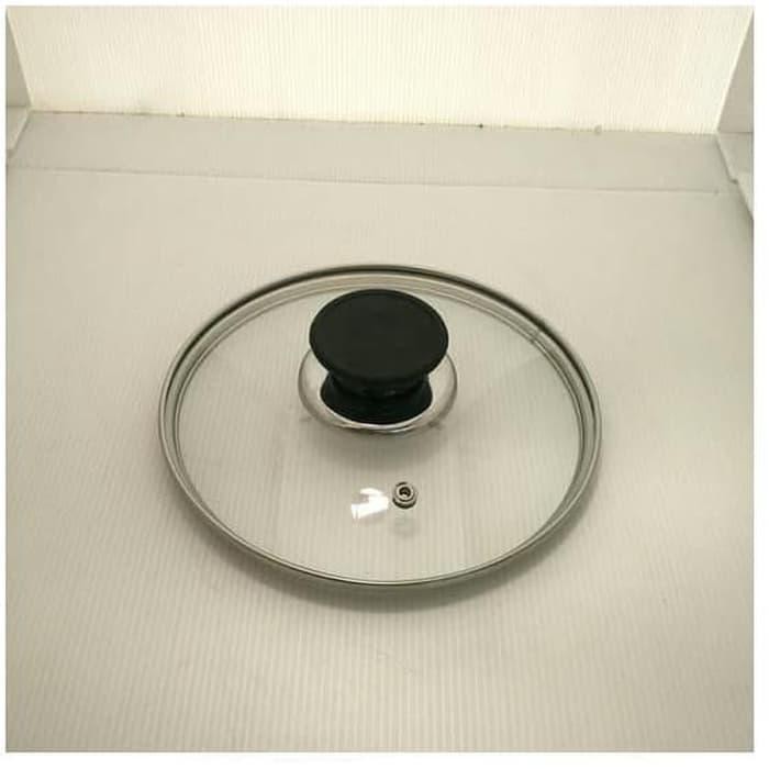 Panci / Tutup Kaca Penutup Panci Stainless Tutupan Fry Pan Lid 18 20 24 30 Cm - 30Cm