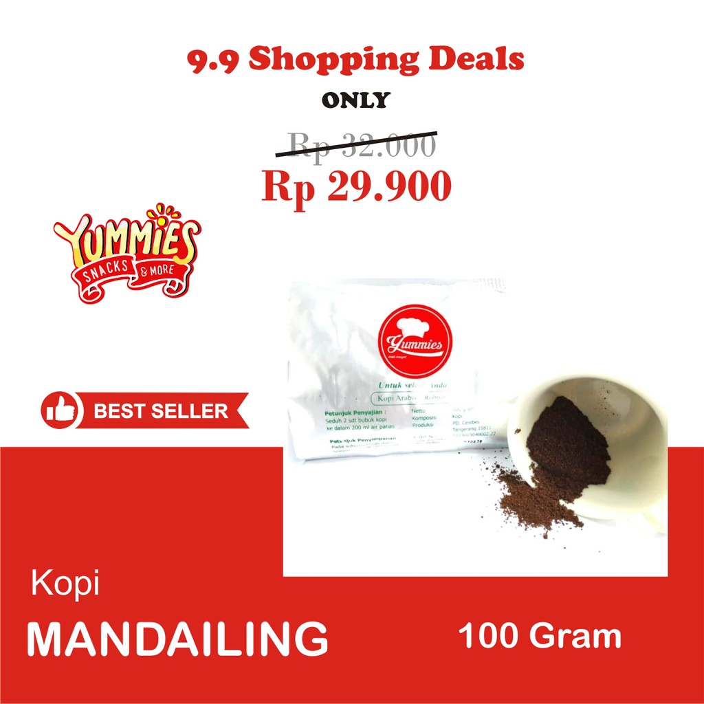 

Kopi Arabika Robusta Mandailing 100gr Original 100% - Giling Kasar