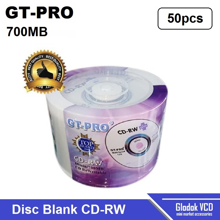 GT-Pro CD-RW Plus / CD Kosong Disc Blank isi 50pcs