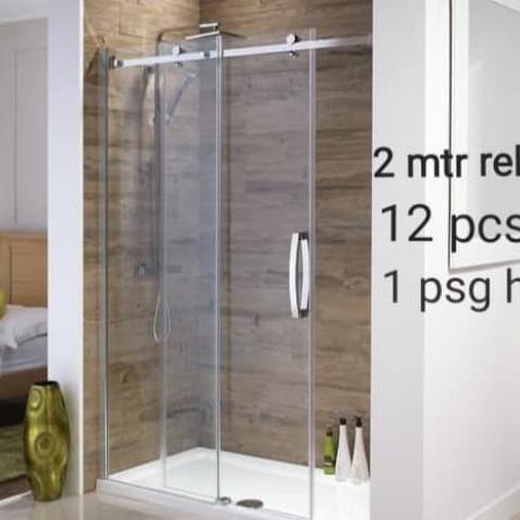 1 Set Acc Pintu Sliding Shower Screen Pintu Geser Kamar Mandi