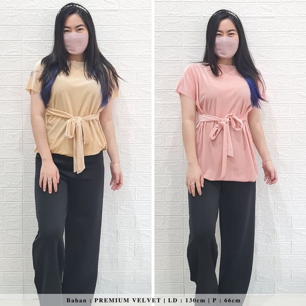 3012 velvet tied top