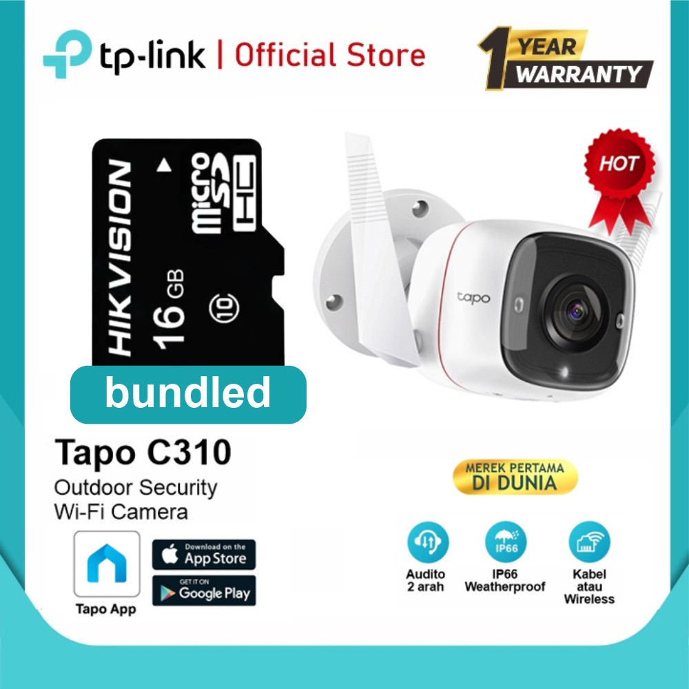 tokomc TP-Link Tapo C310 3MP Outdoor Security Wi-Fi  Camera CCTV IP Camera