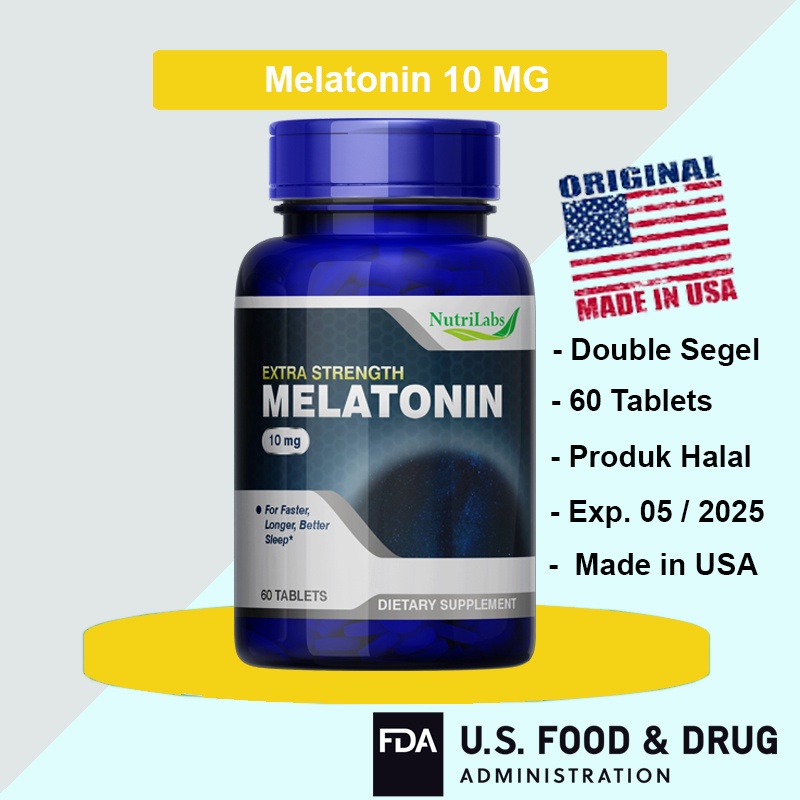 Melatonin 3 MG 10 MG Nutrilabs 100% Asli Made in USA Not Puritan Puritan's Pride NOW Natrol