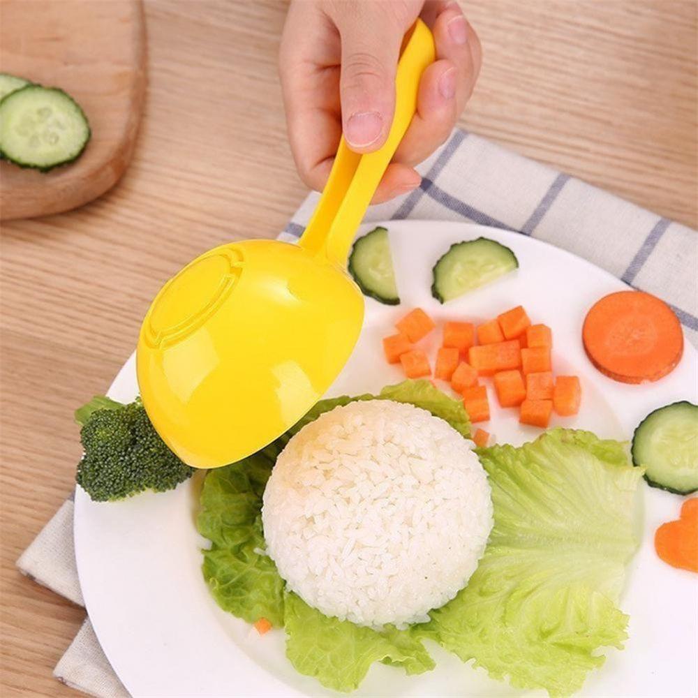 Nanas 4Pcs/Set Cetakan Sendok Nasi Aksesori Dapur Cooker Setengah Bulat Rice Ball Spoon